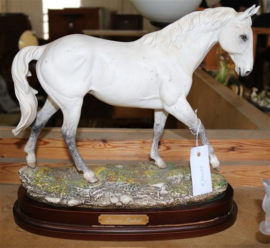 Royal Doulton coloured biscuit figure of Desert Orchid